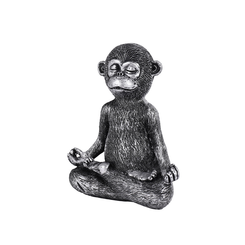 Meditating Monkey Statue Resin - Home Decor Yoga avaliação e preço