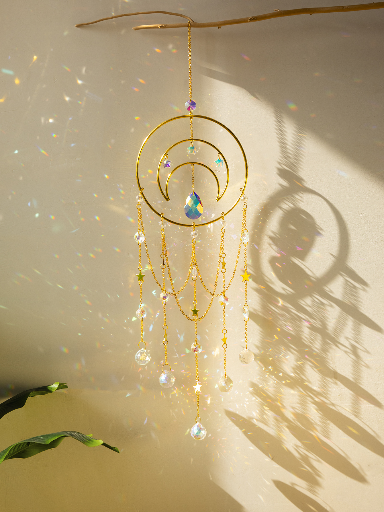 Suncatcher Crystal Moon Hangin - Crystal Sun Catcher avaliação e preço