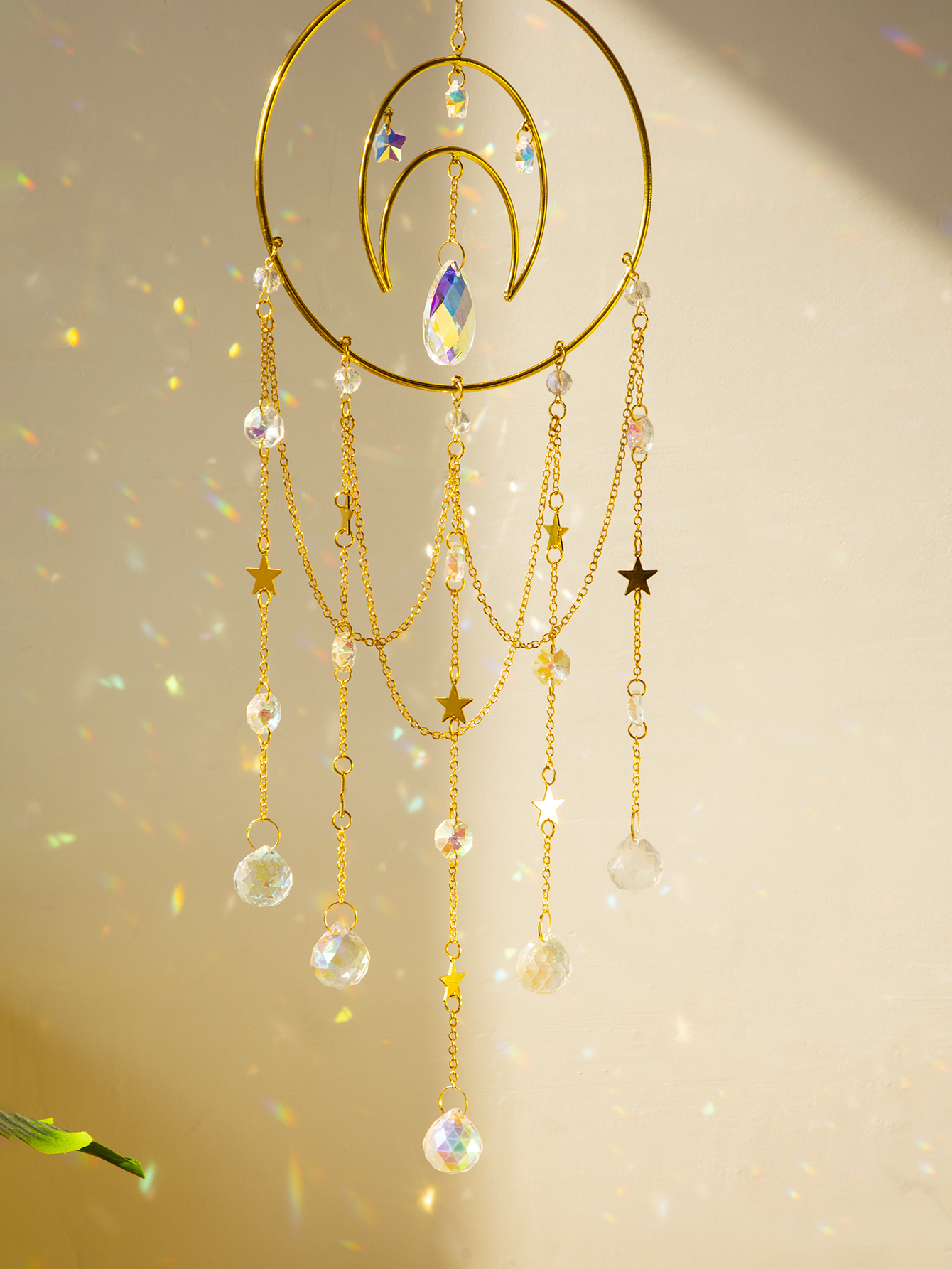 Suncatcher Crystal Moon Hangin - Crystal Sun Catcher avaliação e preço