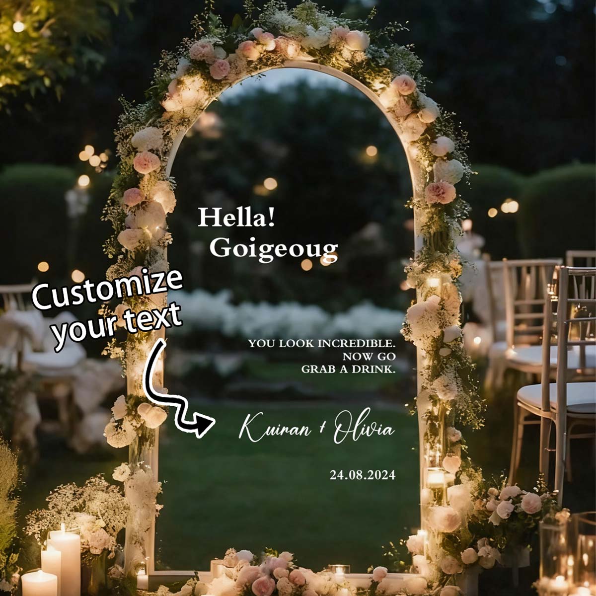 Custom Welcome Mirror Stickers - Home Decor Sticker avaliação e preço