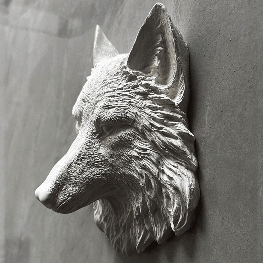 Animal Wolf Head Mold Lion Hea - Home Decor Wall Molding avaliação e preço