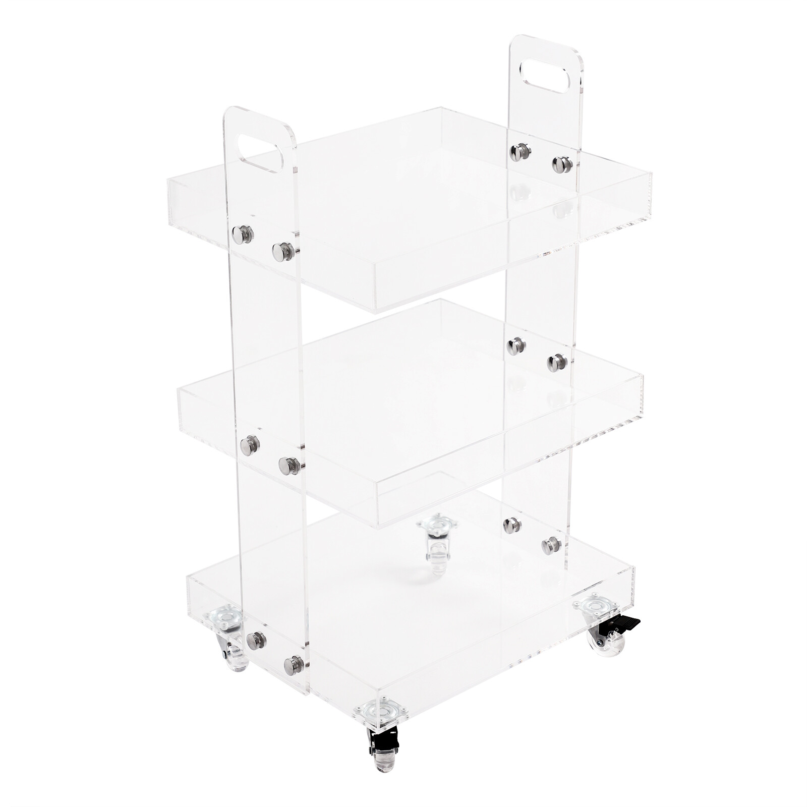 3-Tier Clear Acrylic Storage C - Home Decor On Wheels avaliação e preço