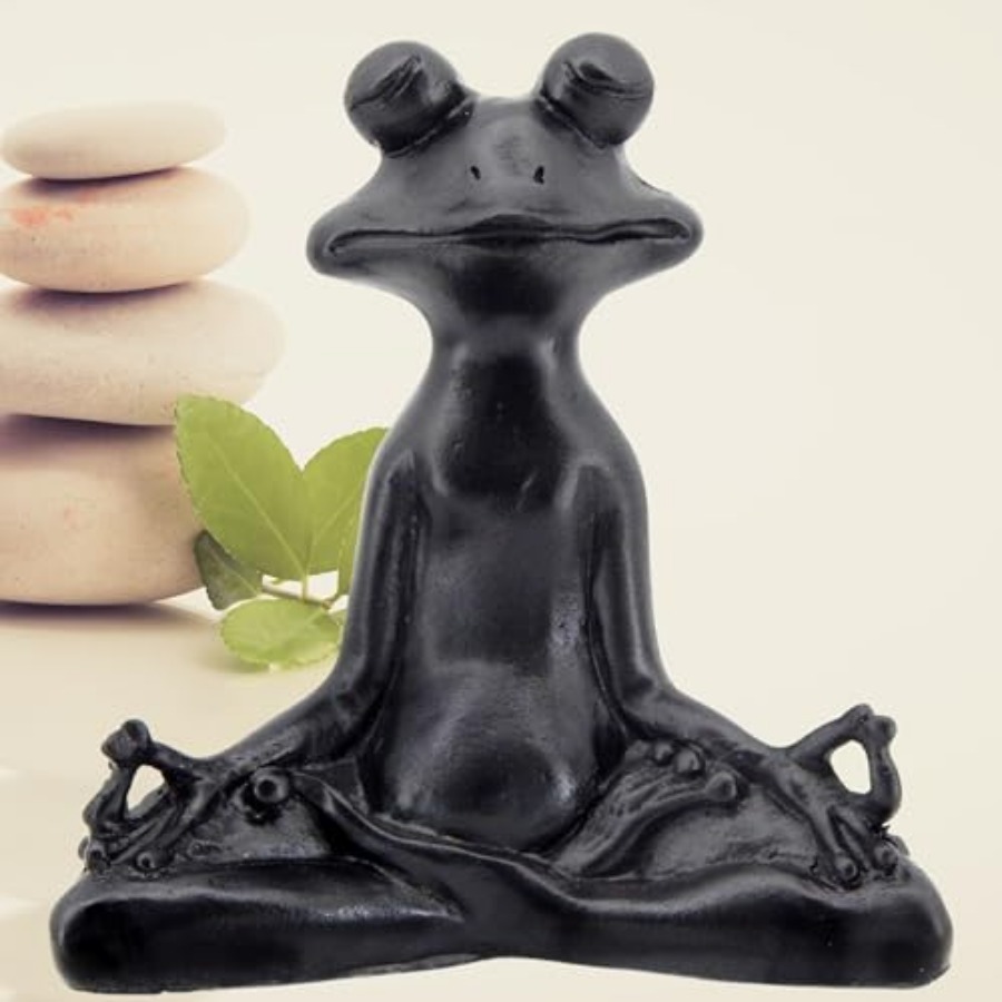 23101 Frog Statue Meditation L - Home Decor Yoga avaliação e preço