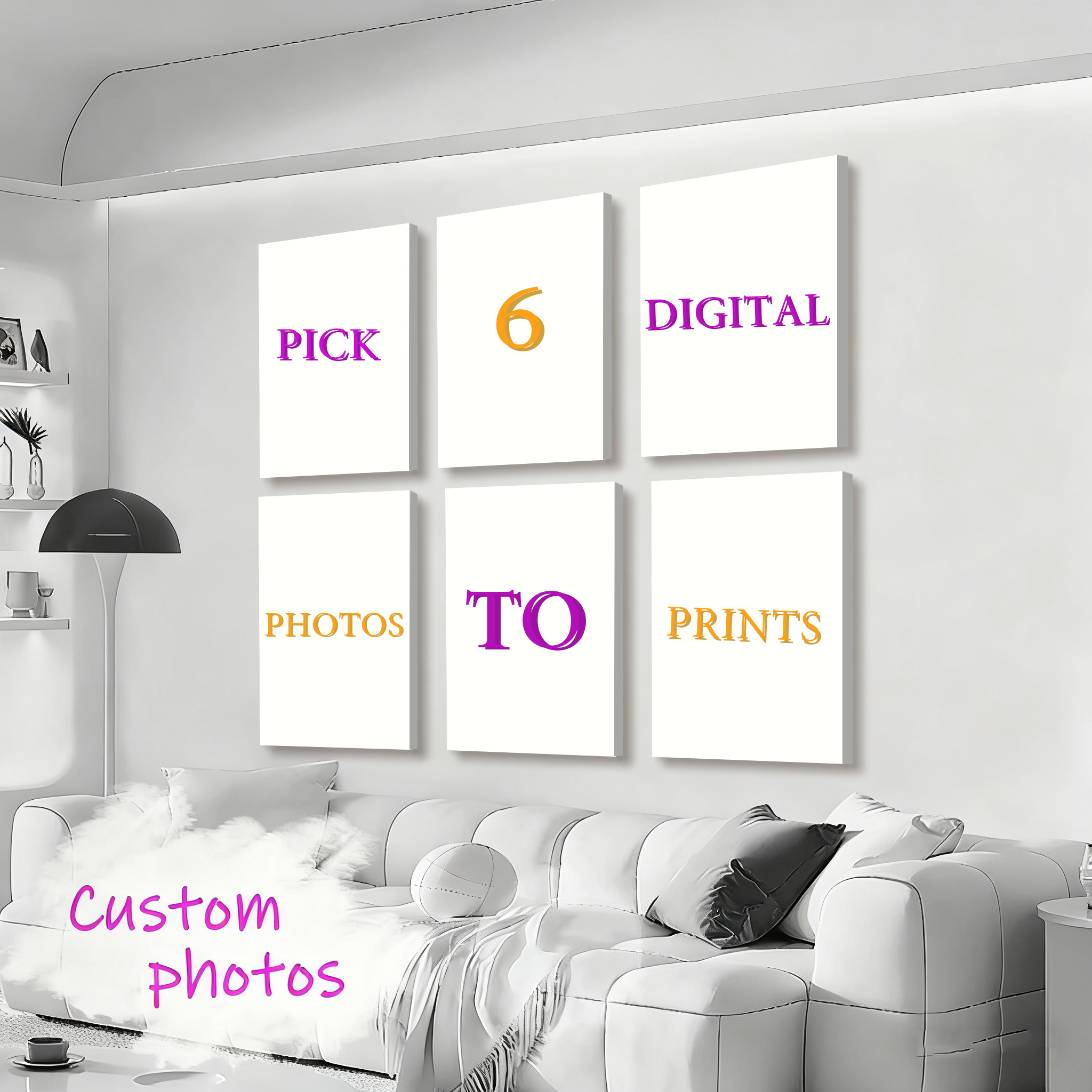 6pcs/set Custom Canvas Prints  - Home Decor Kit avaliação e preço