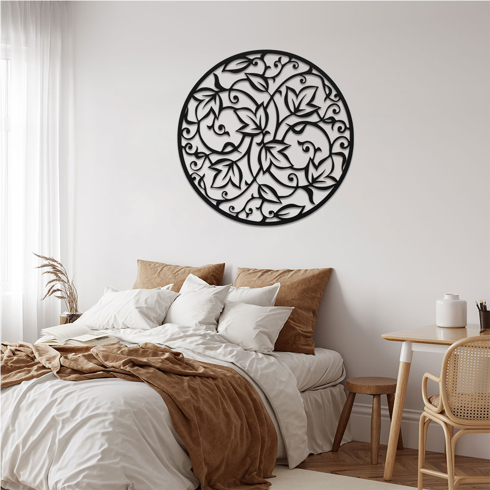 Elegant Black Metal Mandala Wa - Home Decor Yoga avaliação e preço
