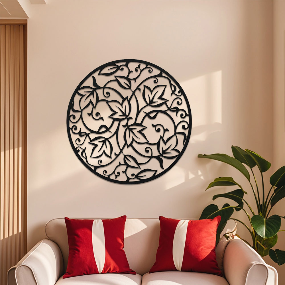 Elegant Black Metal Mandala Wa - Home Decor Yoga avaliação e preço
