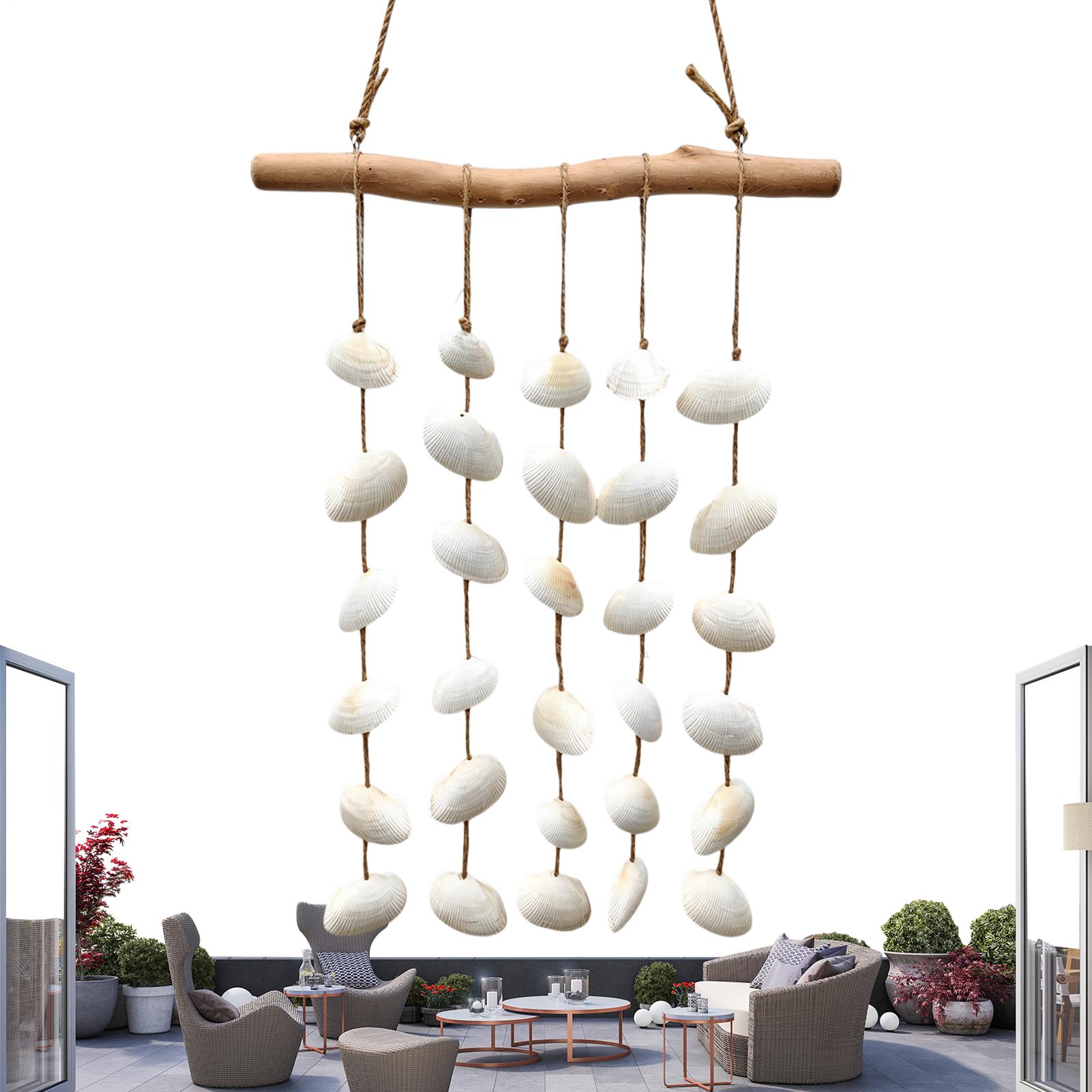Floating Wood Shell Wall Art D - Boho Wind Chimes avaliação e preço
